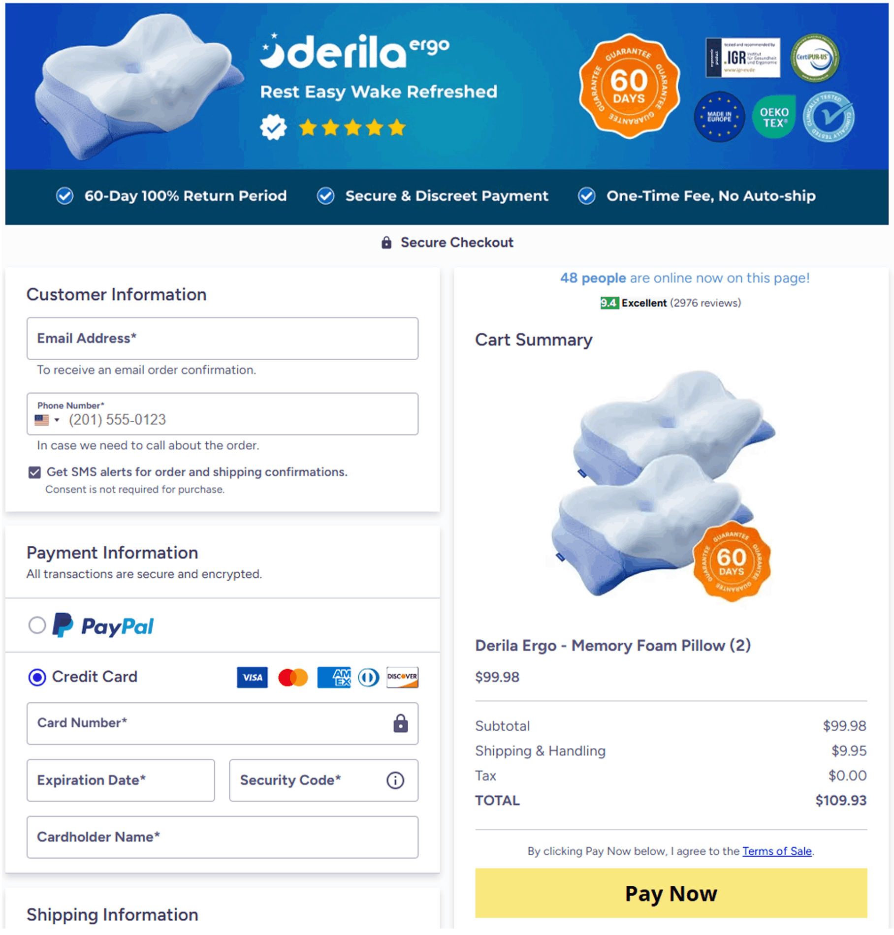 Derila Ergo order